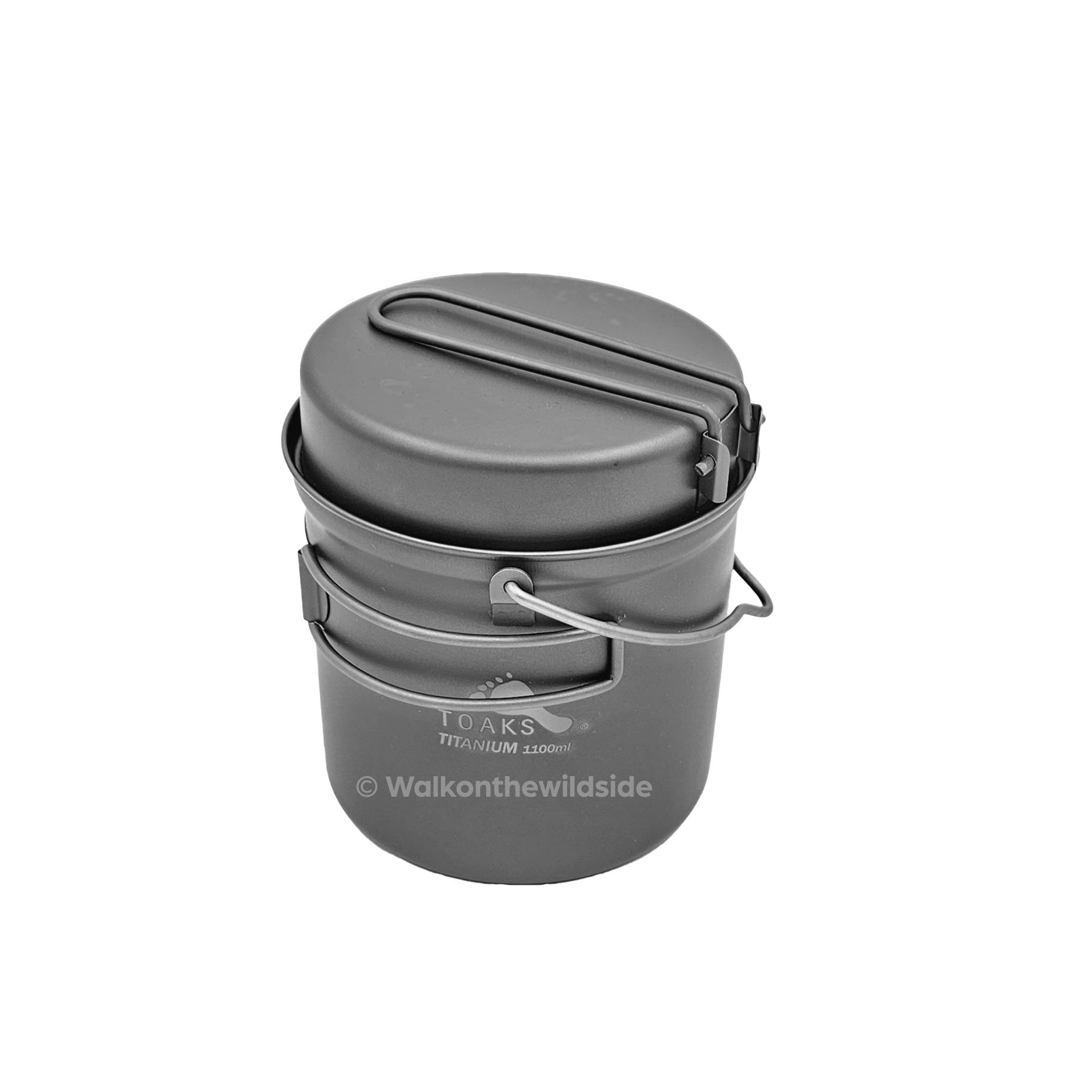 Toaks Pot 1100 mit Pfanne PAN-115 oben drauf